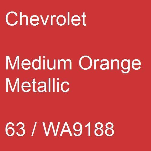 Chevrolet, Medium Orange Metallic, 63 / WA9188.